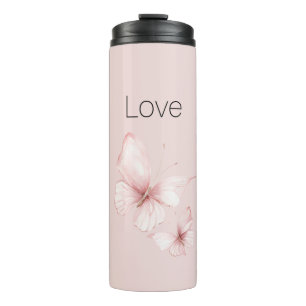 Bouteilles Isothermes Papillons roses aiment