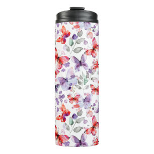 Bouteilles Isothermes Papillons rouges violets