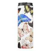 Bouteilles Isothermes Papillons tropicaux : motif coloré d'aquarelle. (Dos)