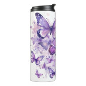 Bouteilles Isothermes Papillons violets à l'aquarelle (Tourné sur la gauche)