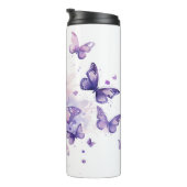 Bouteilles Isothermes Papillons violets à l'aquarelle (Tourné sur la droite)