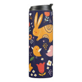 Bouteilles Isothermes Pâques du printemps : fleurs, collection de lapins (Tourné sur la gauche)