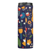 Bouteilles Isothermes Pâques du printemps : fleurs, collection de lapins (Dos)