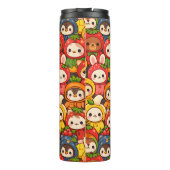 Bouteilles Isothermes Parade d'amis de fruits | Chibi d'animaux mignons (Dos)