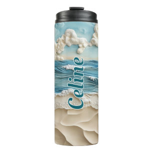 Bouteilles Isothermes Paradis 3D tropical personnalisable