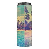 Bouteilles Isothermes Paradis tropical : mer, hôtel, plage. (Dos)