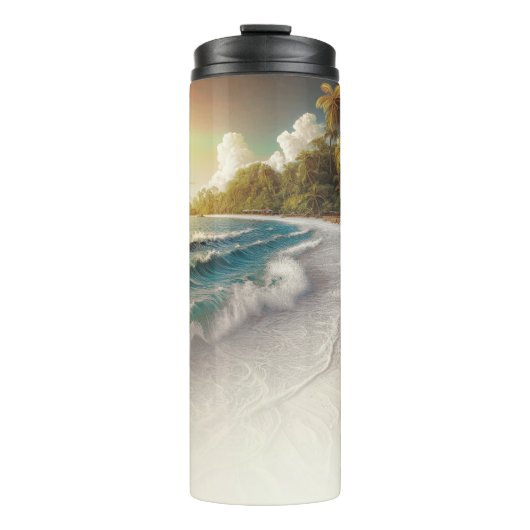 Bouteilles Isothermes Paradise Beach Sunset Côté rustique (Devant)