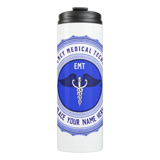 Bouteilles Isothermes Paramedics EMT personnalisés Caduceus (Devant)