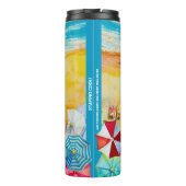 Bouteilles Isothermes Parapluies d'été sur le sable (Dos)