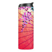 Bouteilles Isothermes parasol oriental japonais floral rose (Tourné sur la gauche)