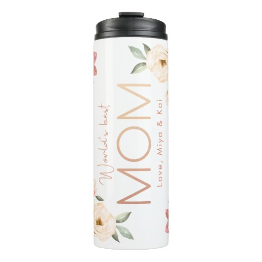 Bouteilles Isothermes Pardon floral MOM personnalisé (Devant)