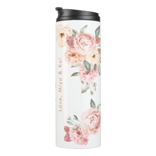 Bouteilles Isothermes Pardon floral MOM personnalisé (Tourné sur la droite)