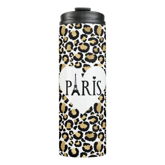 Bouteilles Isothermes Paris Gold Leopard (Devant)