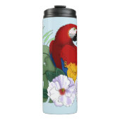 Bouteilles Isothermes Parrot floral rouge Macaw Tropical Bird (Devant)