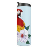 Bouteilles Isothermes Parrot floral rouge Macaw Tropical Bird (Tourné sur la droite)