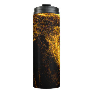 Bouteilles Isothermes particules de couleur or fluide coulant belle avec