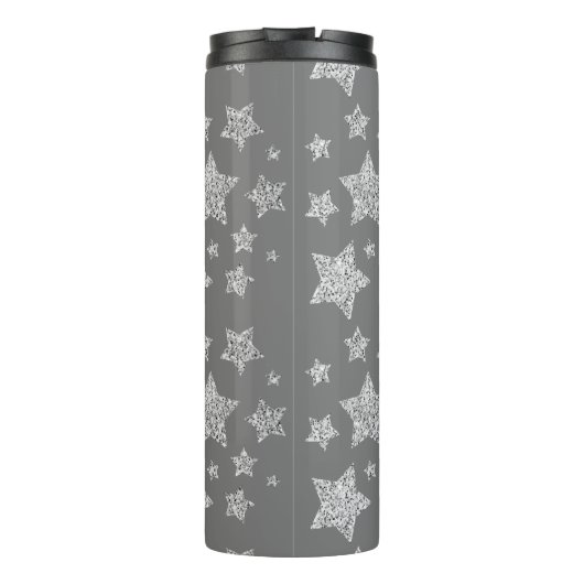 Bouteilles Isothermes Parties scintillant argent scintille Étoiles motif (Dos)