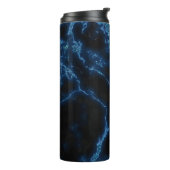 Bouteilles Isothermes Parties scintillant bleu clair monogramme (Tourné sur la gauche)