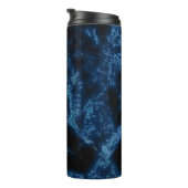 Bouteilles Isothermes Parties scintillant bleu clair monogramme (Tourné sur la droite)