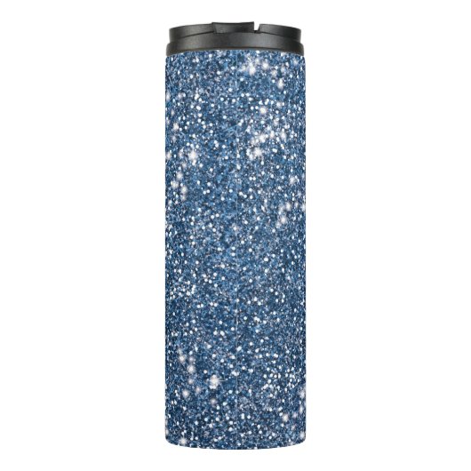 Bouteilles Isothermes Parties scintillant Bleu Faux Regarder avec nom pe (Dos)