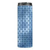 Bouteilles Isothermes Parties scintillant bleu marine et argent Échelle (Dos)