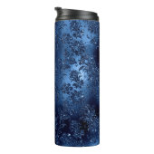 Bouteilles Isothermes Parties scintillant bleu marine Motif de sirène (Tourné sur la droite)