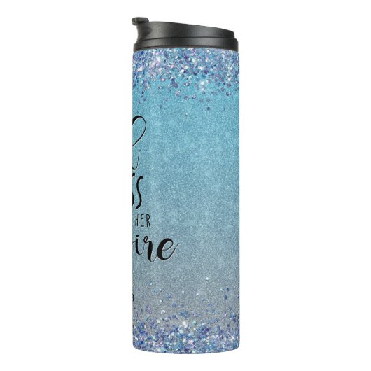 Bouteilles Isothermes Parties scintillant Bleue Fille Nom du patron Buil (Tourné sur la droite)