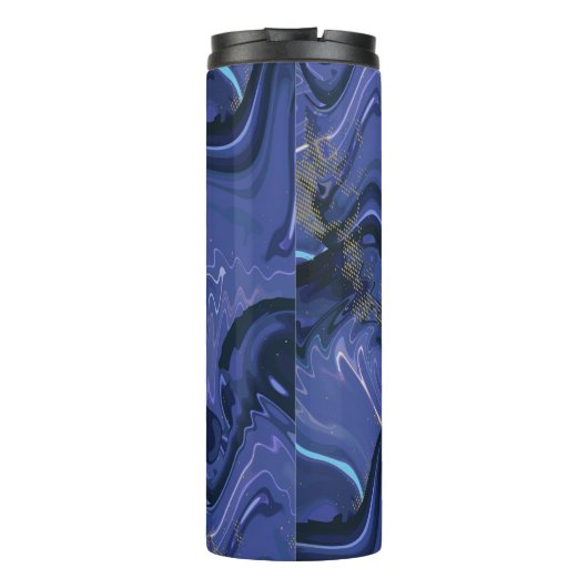 Bouteilles Isothermes Parties scintillant bleue Galaxy Swirl Abstrait Mo (Dos)