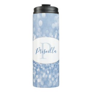 Bouteilles Isothermes Parties scintillant Bleue Personnalisez le caisson