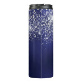 Bouteilles Isothermes Parties scintillant bleue poussière argent monogra (Dos)