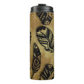 Bouteilles Isothermes Parties scintillant De Plumes Aztèques Sur Parchem (Devant)