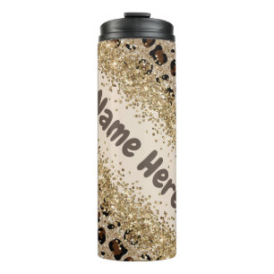 Bouteilles Isothermes Parties scintillant d'impression Cheetah Look