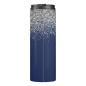 Bouteilles Isothermes Parties scintillant en argent bleu marine Monogram (Dos)