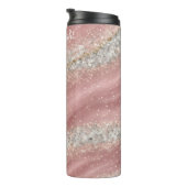 Bouteilles Isothermes Parties scintillant en argent des perles roses Tex (Tourné sur la droite)