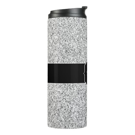 Bouteilles Isothermes Parties scintillant gris argent scintille Monogram (Tourné sur la gauche)