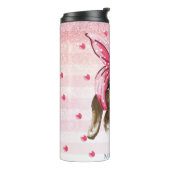 Bouteilles Isothermes Parties scintillant lapin peinte à la main personn (Tourné sur la gauche)