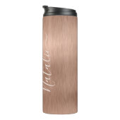 Bouteilles Isothermes Parties scintillant métal Rose or personnalisé (Tourné sur la droite)