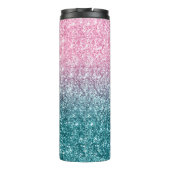 Bouteilles Isothermes Parties scintillant Ombre Turquoise rose clair bri (Dos)