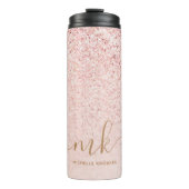 Bouteilles Isothermes Parties scintillant or Rose tendance Initiales fan (Devant)
