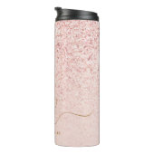 Bouteilles Isothermes Parties scintillant or Rose tendance Initiales fan (Tourné sur la droite)