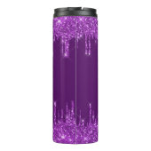 Bouteilles Isothermes Parties scintillant pourpre goutte nom monogramme  (Dos)