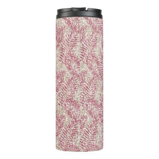 Bouteilles Isothermes Parties scintillant rose crème Glitz Feuilles trop (Dos)