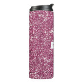 Bouteilles Isothermes Parties scintillant rose Faux Regarder avec nom pe (Tourné sur la gauche)