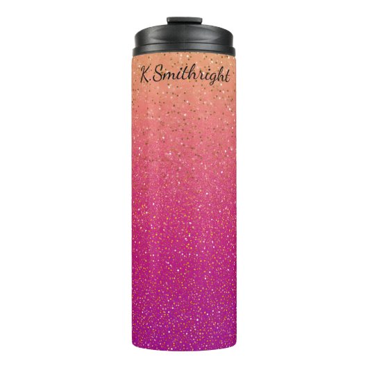 Bouteilles Isothermes Parties scintillant rose Gradient Sparkle Texture (Devant)