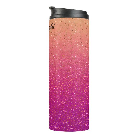 Bouteilles Isothermes Parties scintillant rose Gradient Sparkle Texture (Tourné sur la droite)