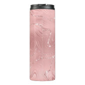 Bouteilles Isothermes Parties scintillant Rose Moderne Fille Monogramme  (Dos)