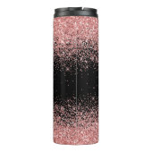 Bouteilles Isothermes Parties scintillant rose noir élégant Nom de scrip (Dos)