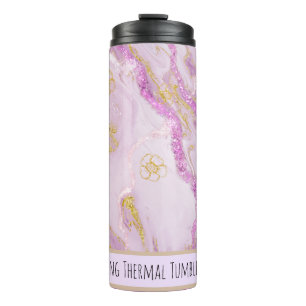 Bouteilles Isothermes *~* Parties scintillant rose SWAG Marbre QR Tumble