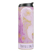 Bouteilles Isothermes *~* Parties scintillant rose SWAG Marbre QR Tumble (Tourné sur la gauche)