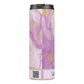 Bouteilles Isothermes *~* Parties scintillant rose SWAG Marbre QR Tumble (Dos)